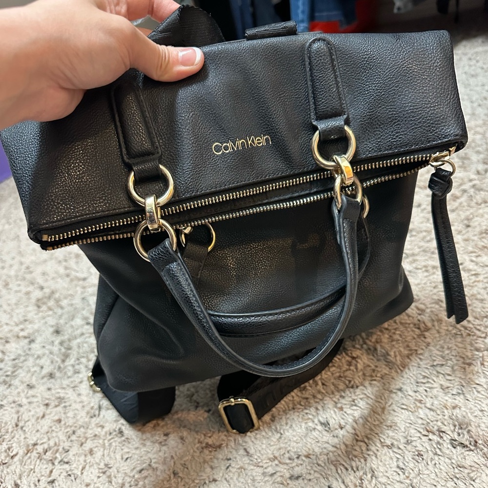 Calvin Klein Black Backpack/Handbag